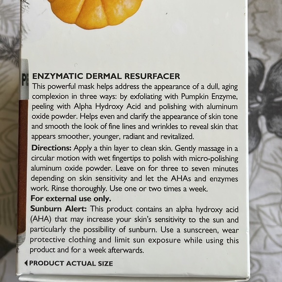 NIB-PTR, Pumpkin Enzyme Mask. Full size 150ml/5oz.  Final Sale! - Picture 2 of 8